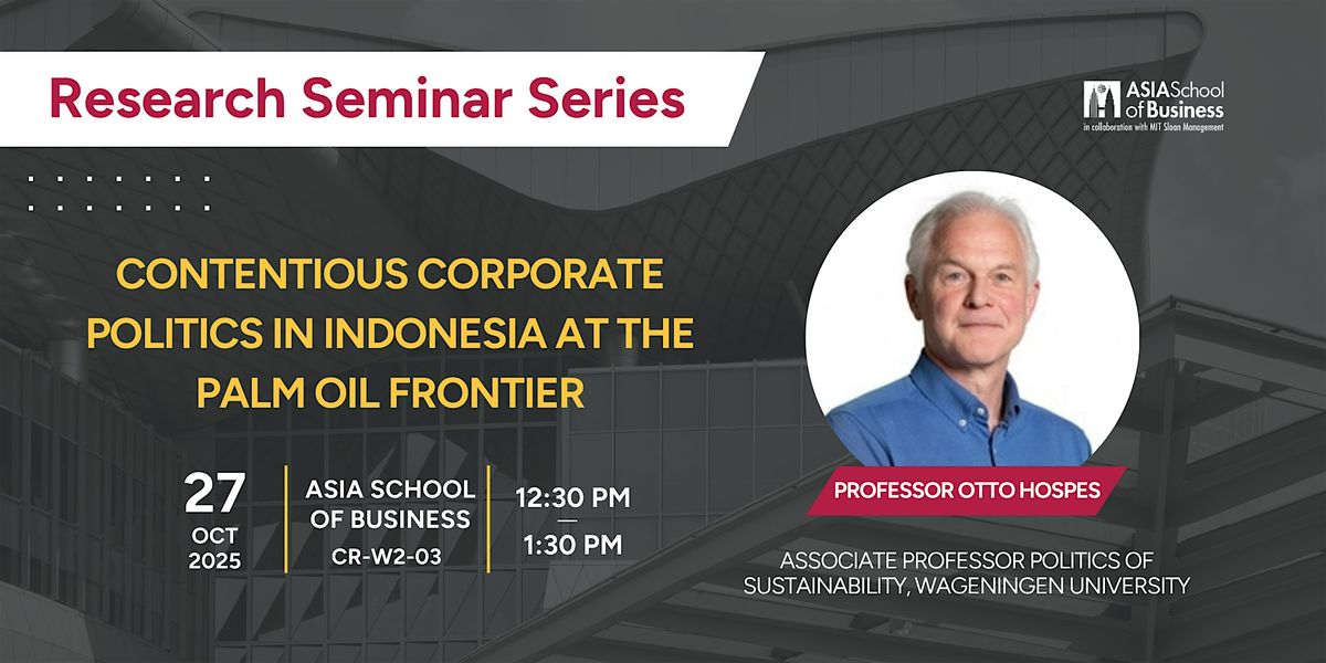 Research Seminar Series: Professor Otto Hospes