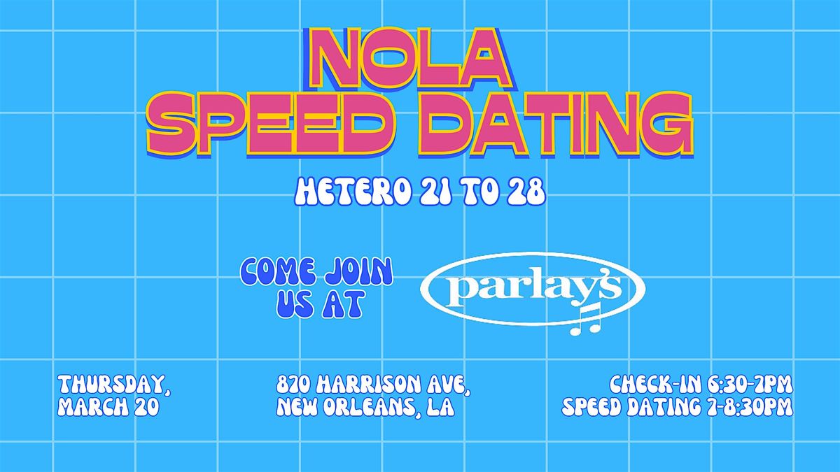 3\/20 NOLA Speed Dating @ Parlay's