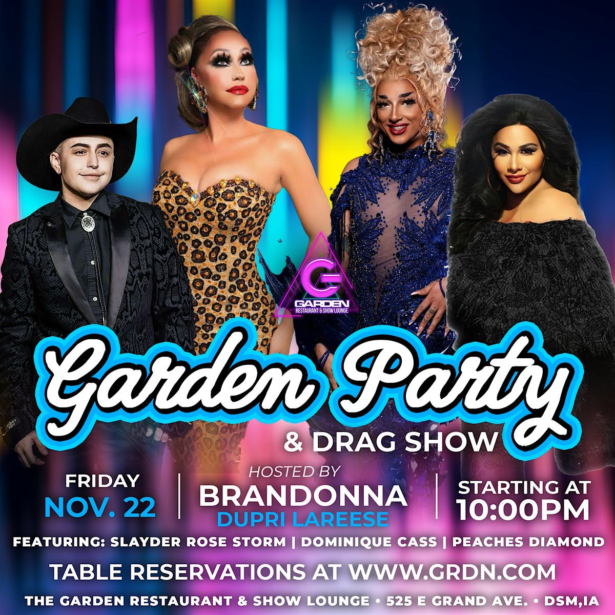 Fri Nov 22 Drag Show - 10pm Table Reservation