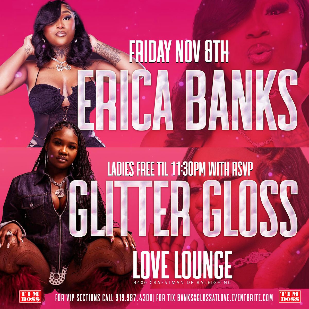 Erica Banks x Glittergloss at LOVE LOUNGE