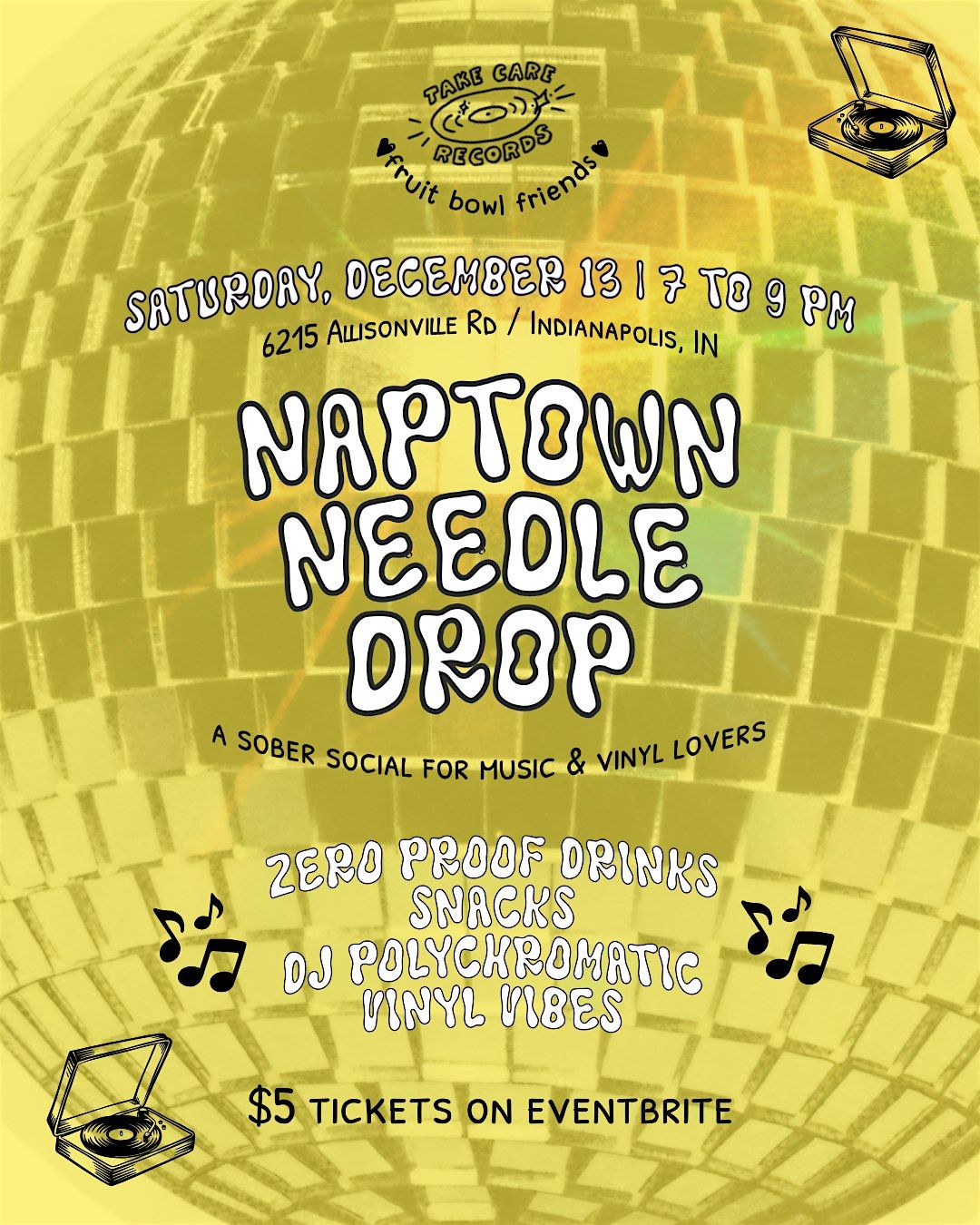 Naptown Needle Drop: A Sober Social for Music & Vinyl Lovers