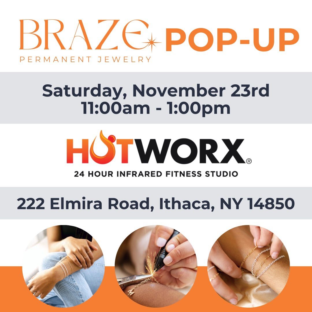 Braze permanent jewelry pop-up at HOTWORX