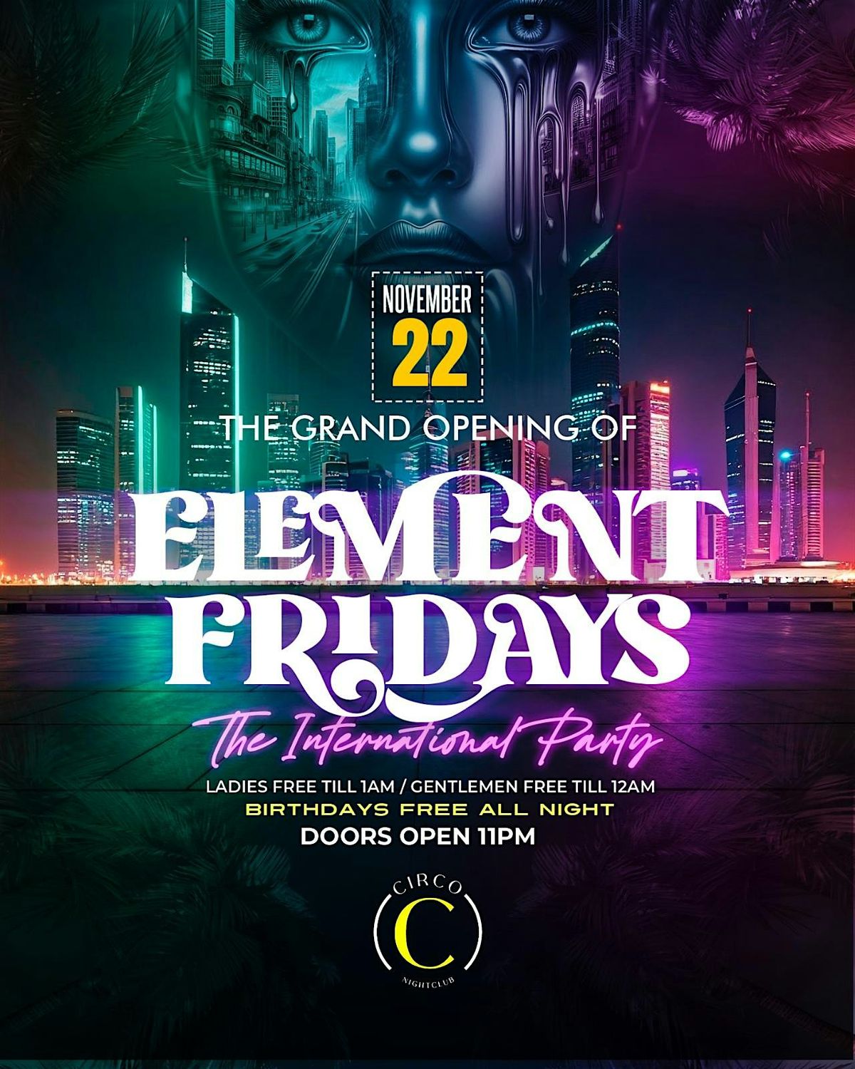 Open Bar Element Fridays At Circo Times Square