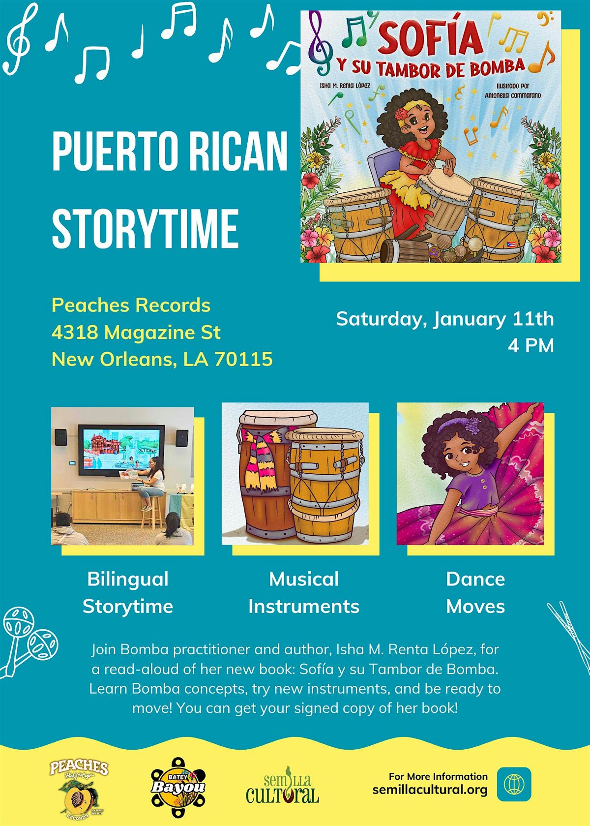 Puerto Rican Story Time: Sofia And Her Bomba Drum