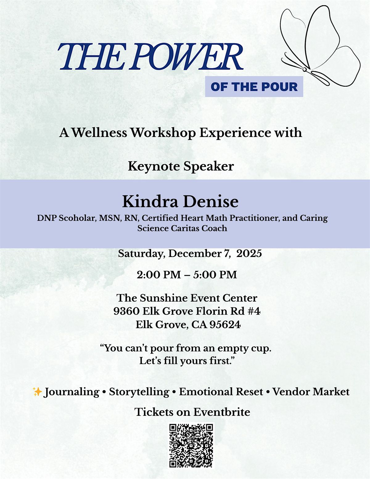 The Power of the Pour:  A Wellness Workshop Experience