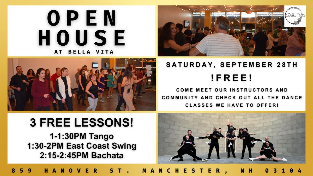 Bella Vita Dance Company FREE Open House! Dance Event in Manchester, New Hampshire!