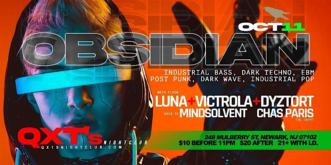 OBSIDIAN, a night of dark electronic, goth, industrial & darkwave music !!!