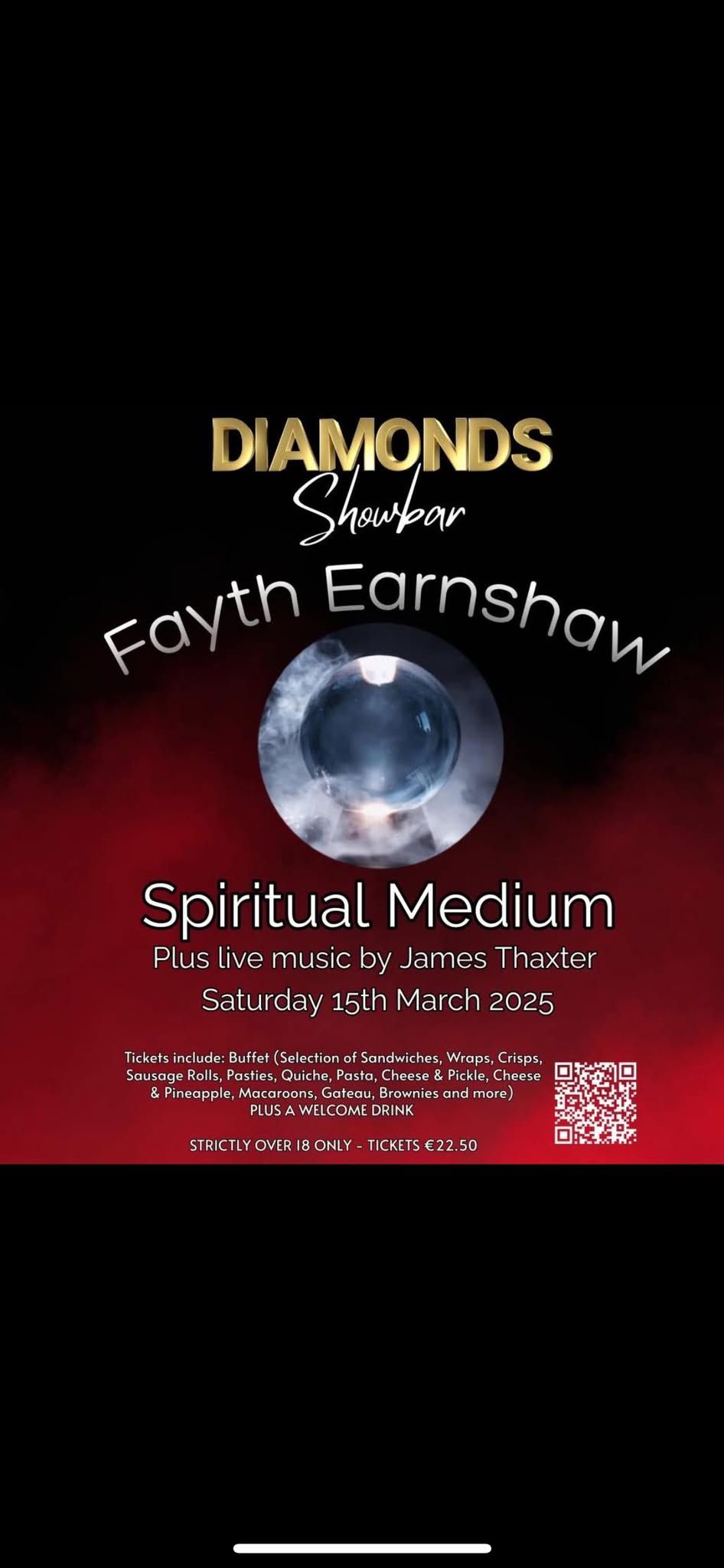 An evening of Mediumship and fabulous entertainment from James Thaxter.