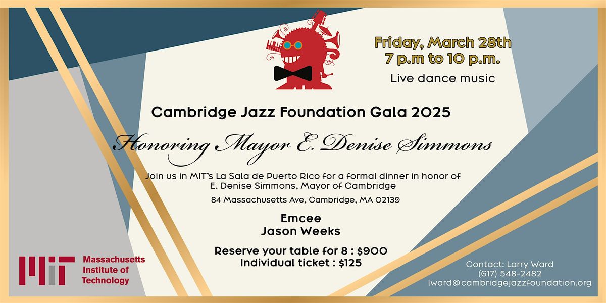 Cambridge Jazz Foundation Third Annual Fundraiser Gala