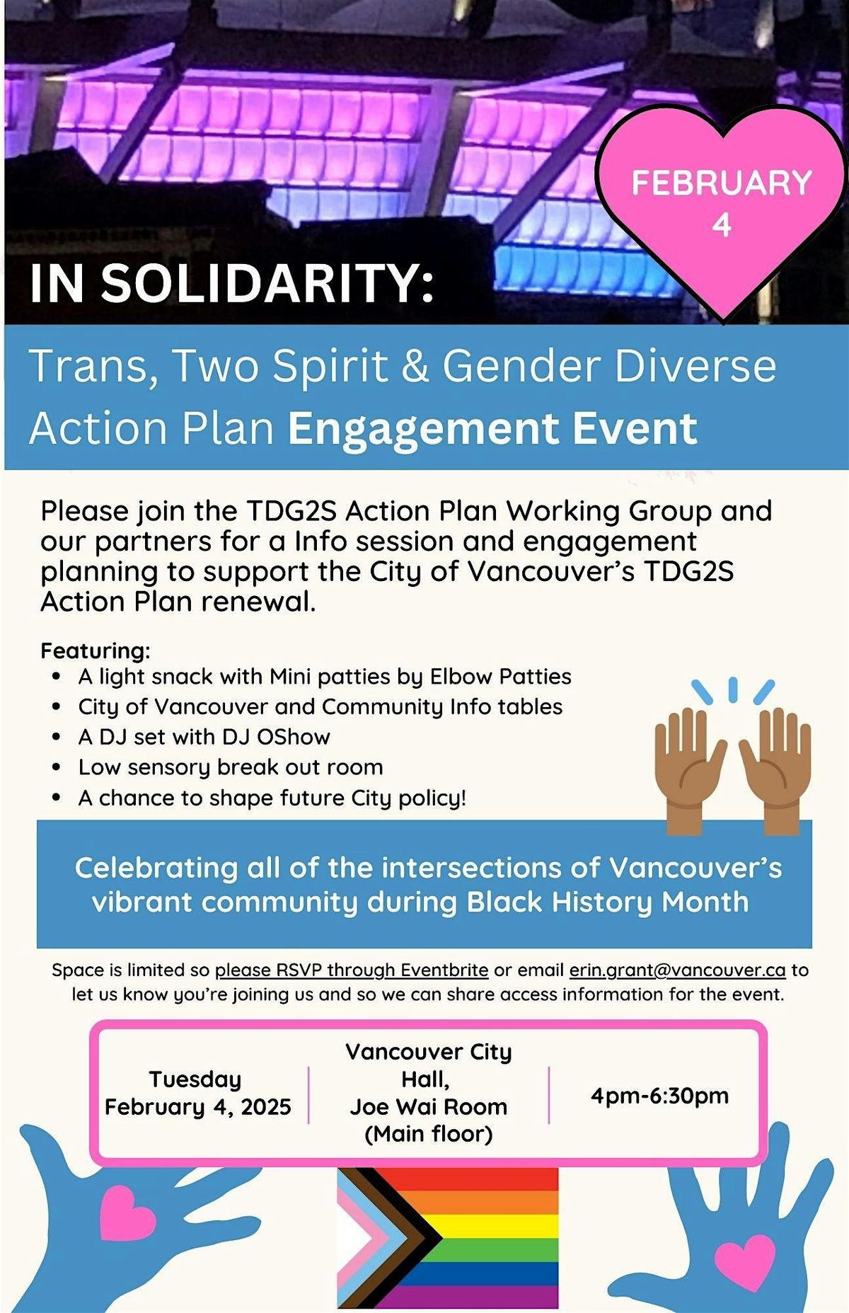 IN SOLIDARITY: Trans, Two Spirit & Gender Diverse  Action Plan Engagement