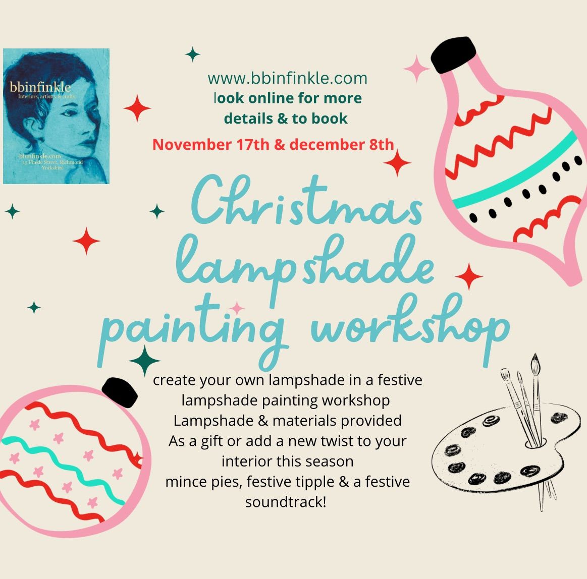 Xmas \ud83c\udf84 Lampshade Painting Workshop