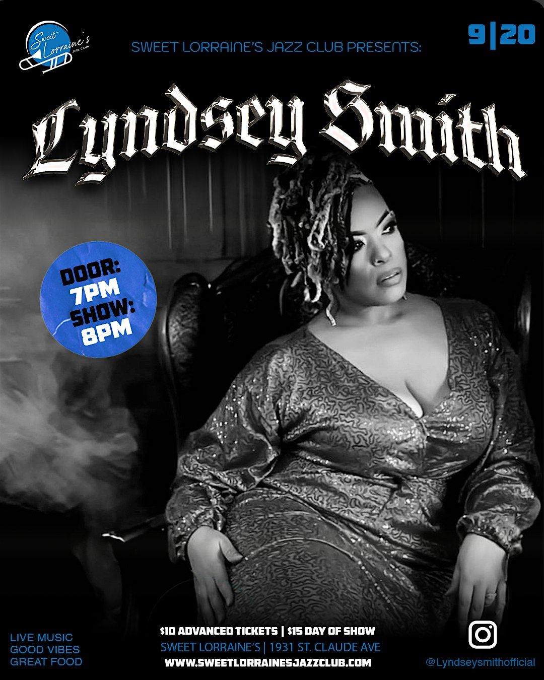 LYNDSEY SMITH at SWEET LORRAINE'S JAZZ CLUB! SATURDAY, 9\/20