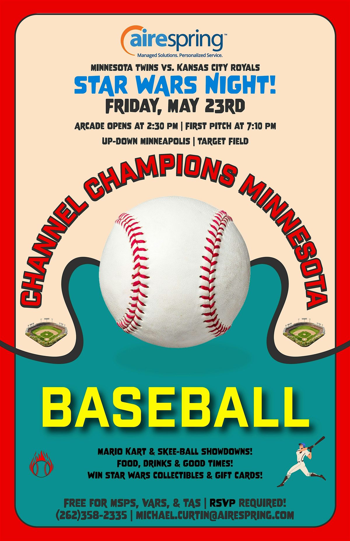 Channel Champions Minnesota \u2013 Arcade & Baseball Bash! \u26be