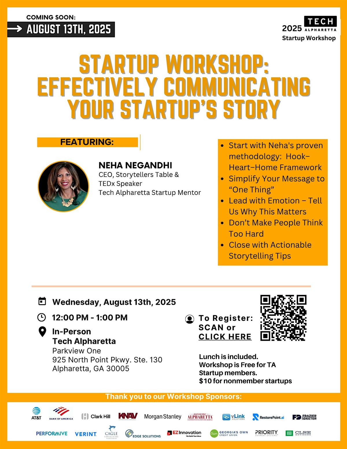 Startup Workshop: Effectively Communicating your Startup\u2019s Story