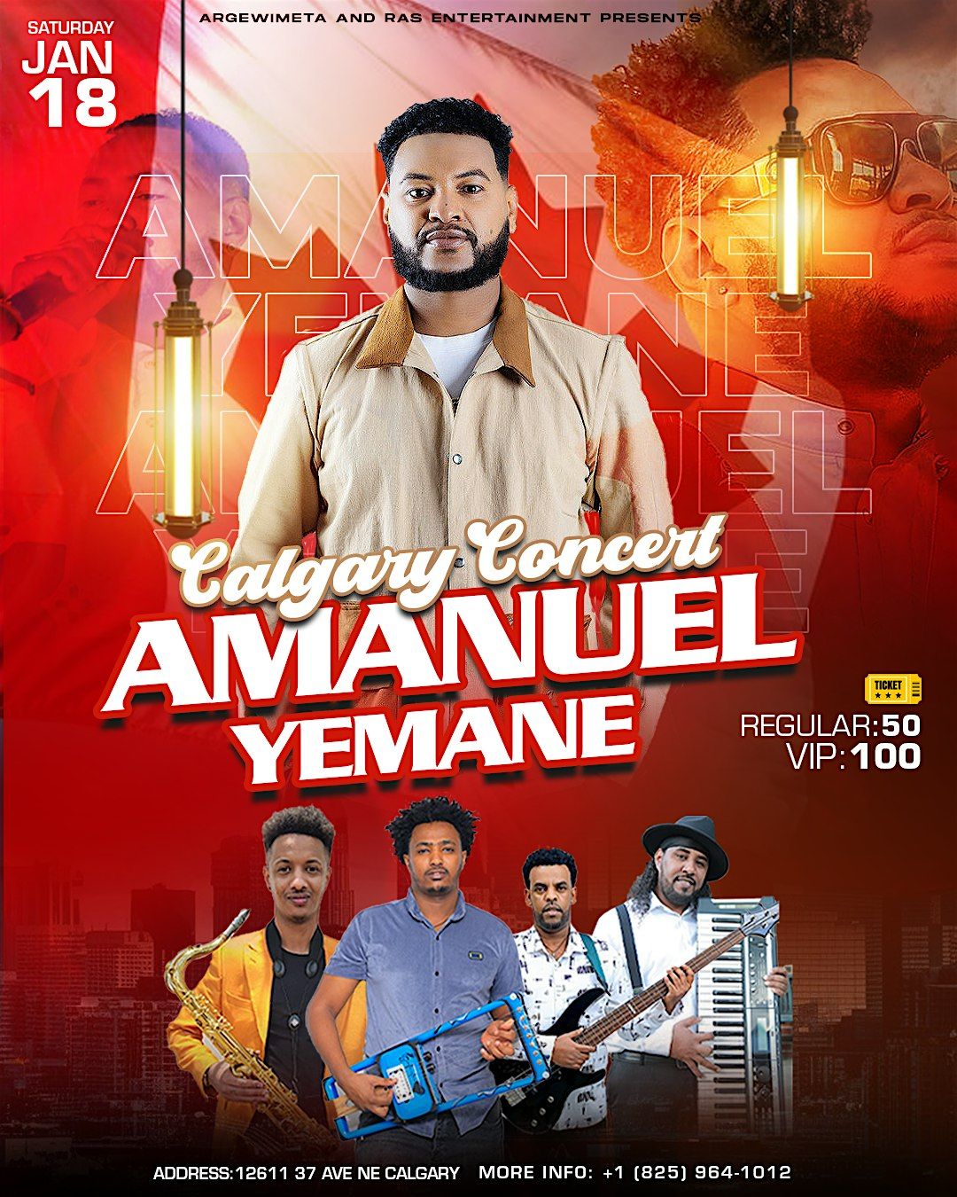 Amanuel Yemane Live Performance in Calgary