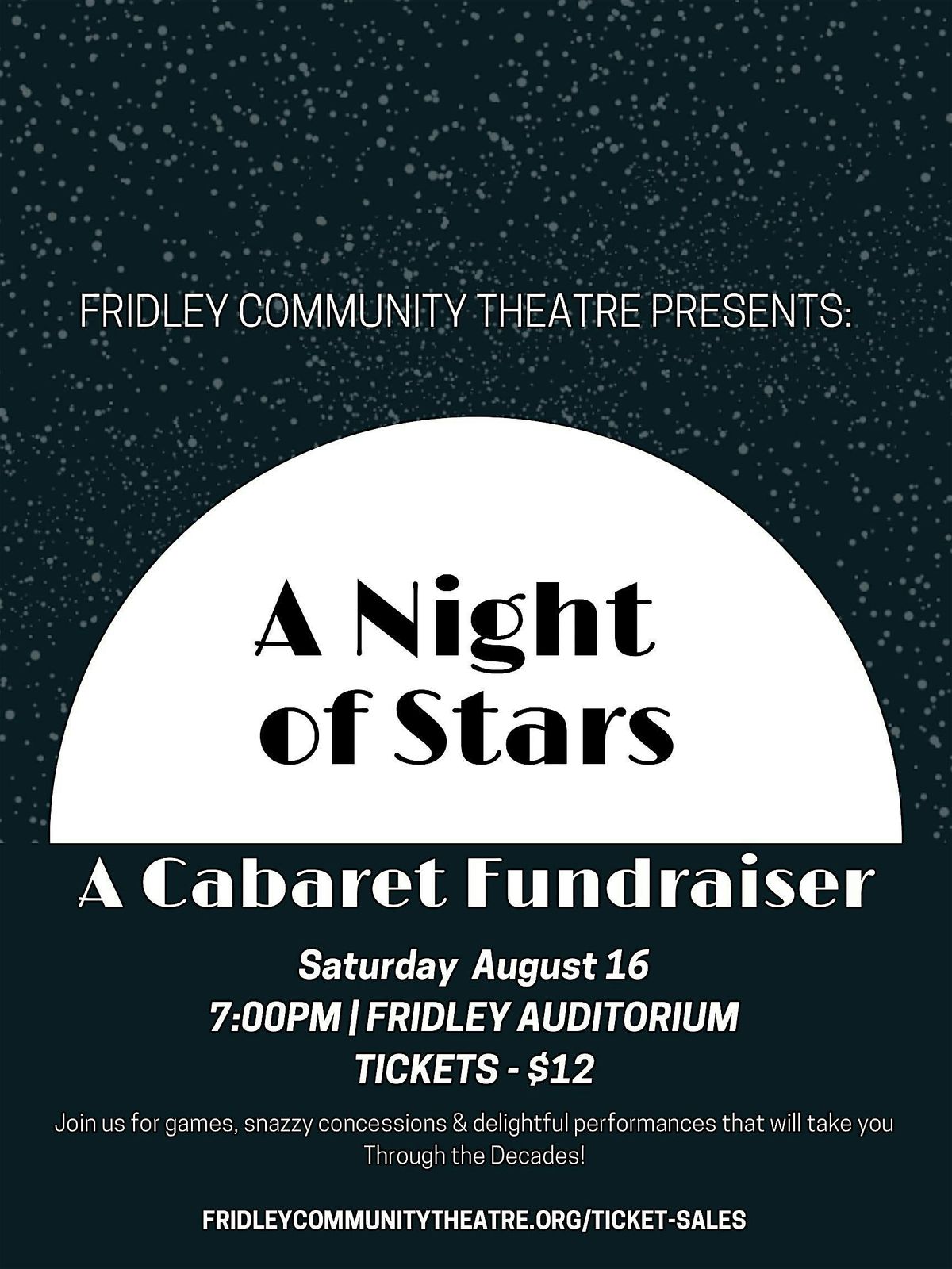 One night only! FCT presents \u201cA Night of Stars\u201d Cabaret Fundraiser