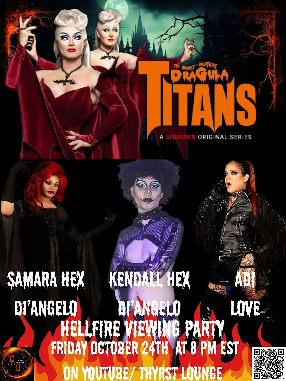 Hellfire Viewing Party + Fright Night Drag Show
