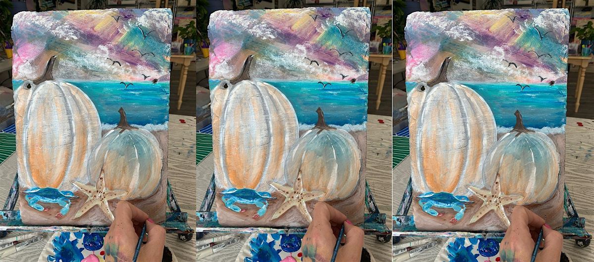 Pumpkin Slate: Glen Burnie, Bubba\u2019s with Artist Katie Detrich!