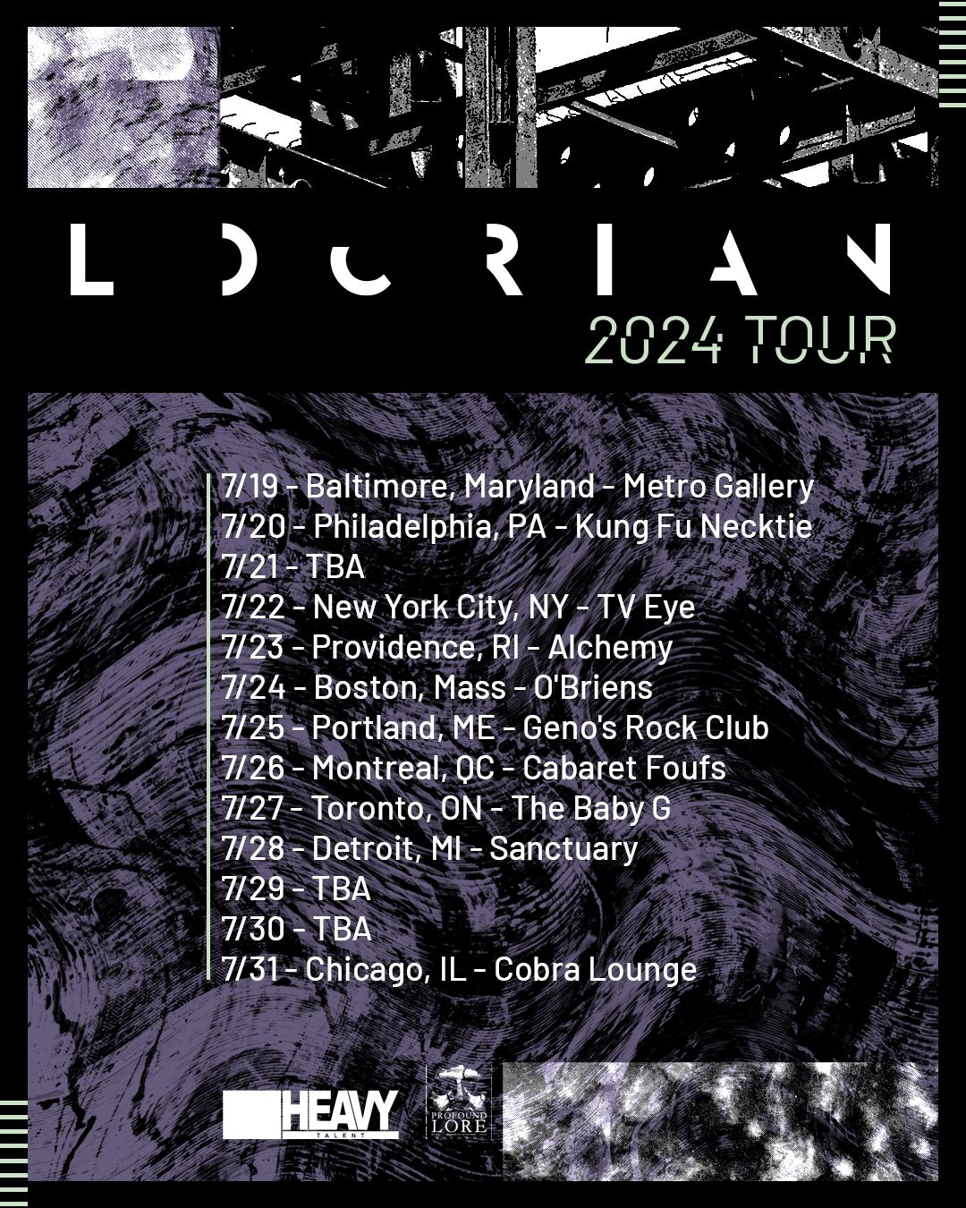 Locrian at Cobra Lounge w\/ Aseethe and Bottomed 