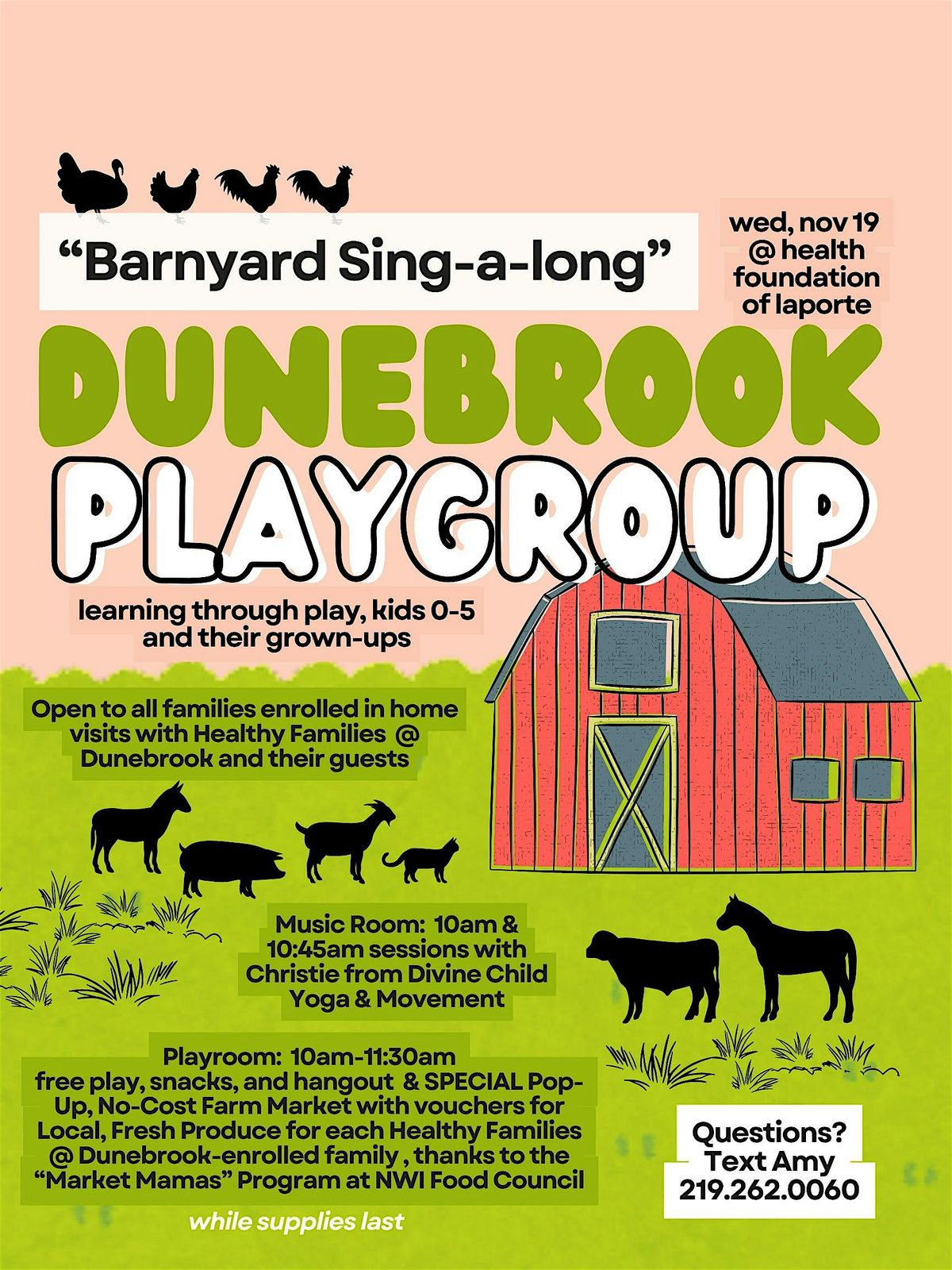Dunebrook Playgroup:  Barnyard Sing-a-Long