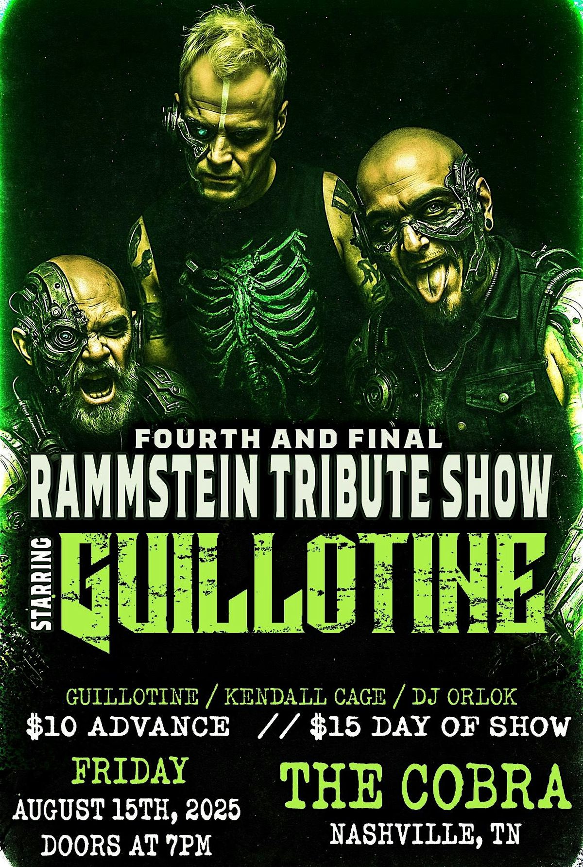 Venue: Guillotine | Kendall Cage | DJ Orlok