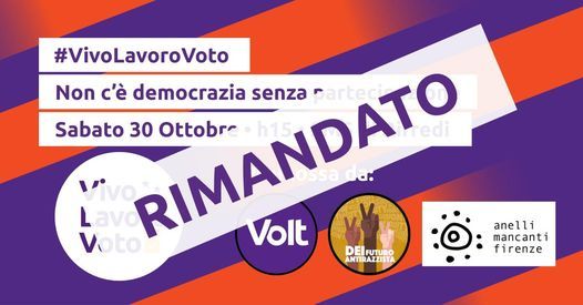 #VivoLavoroVoto: non c'\u00e8 democrazia senza partecipazione - firma anche tu!