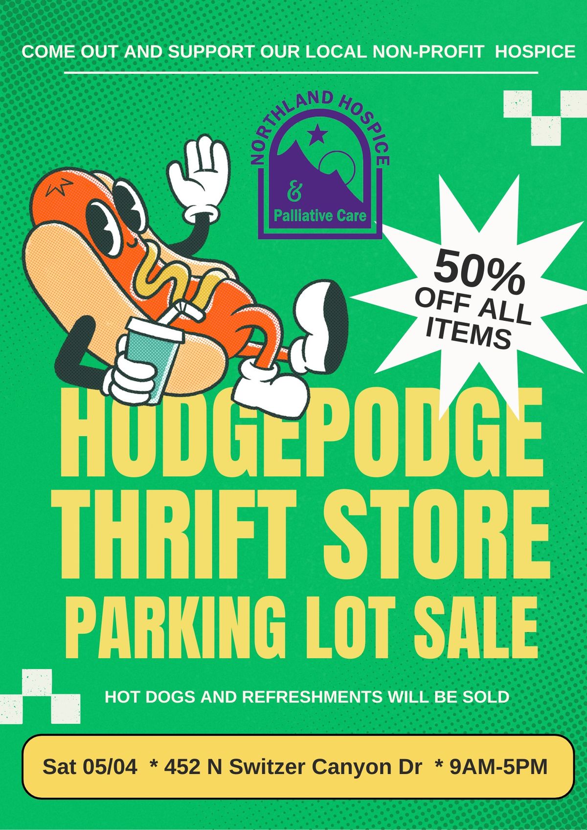 50% OFF EVERYTHING Parking Lot Sale! 