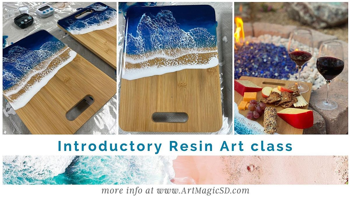 Epoxy Resin Art Workshop: introductory class - Ocean CheeseBoard, Oceanside