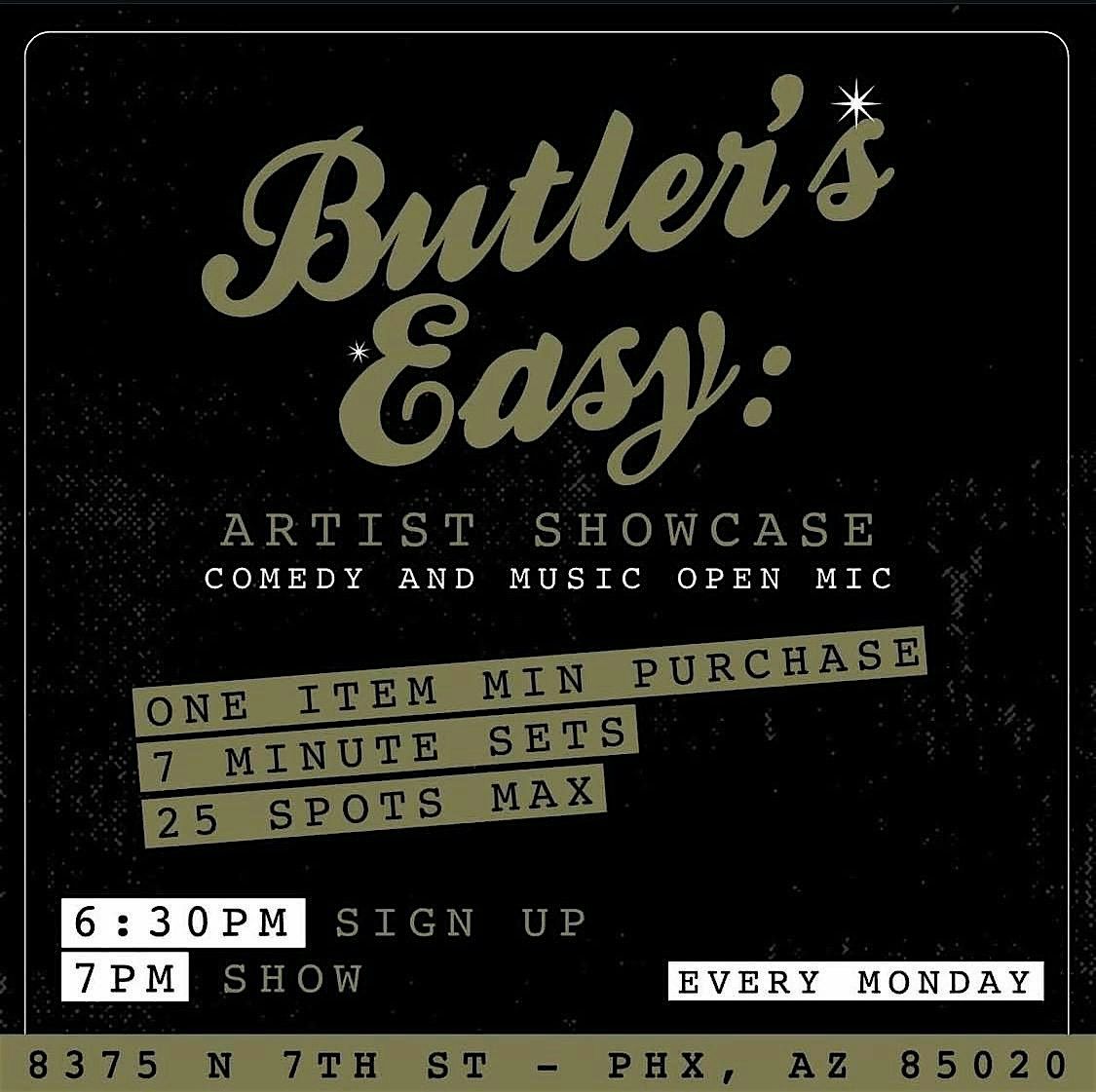 Open Mic Night at Butler's Easy