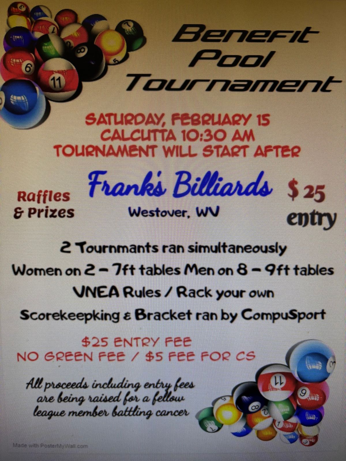 Benefit Pool Tournament 