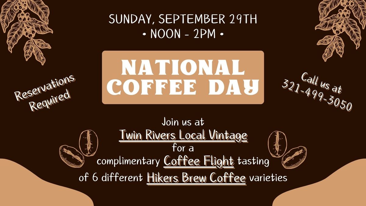 National Coffee Day --- Coffee Flight Tasting w\/Cupcakes Lounge