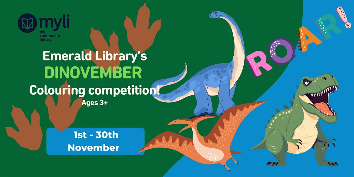 Emerald Library - Dinovember colouring competition!