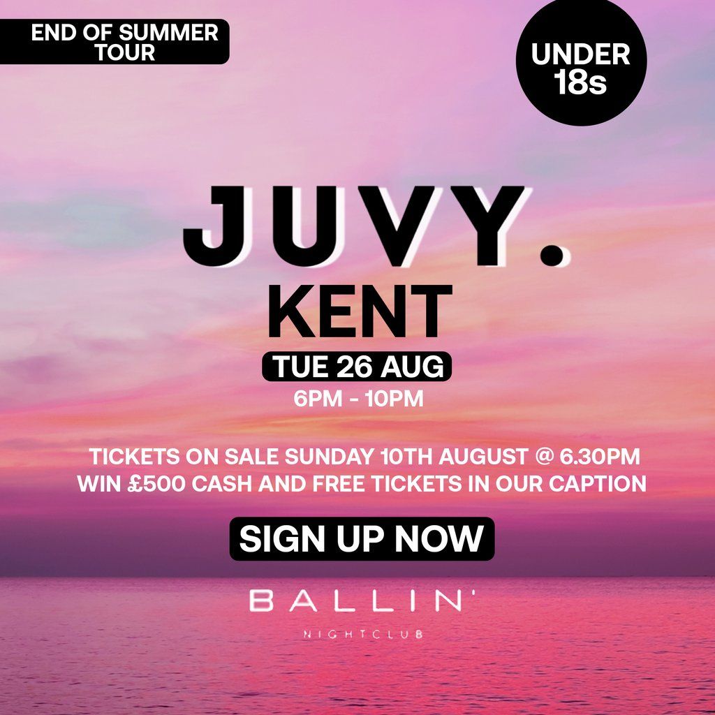 JUVY Under 18s - EndOfSummerTour - Tues 26 Aug - KENT