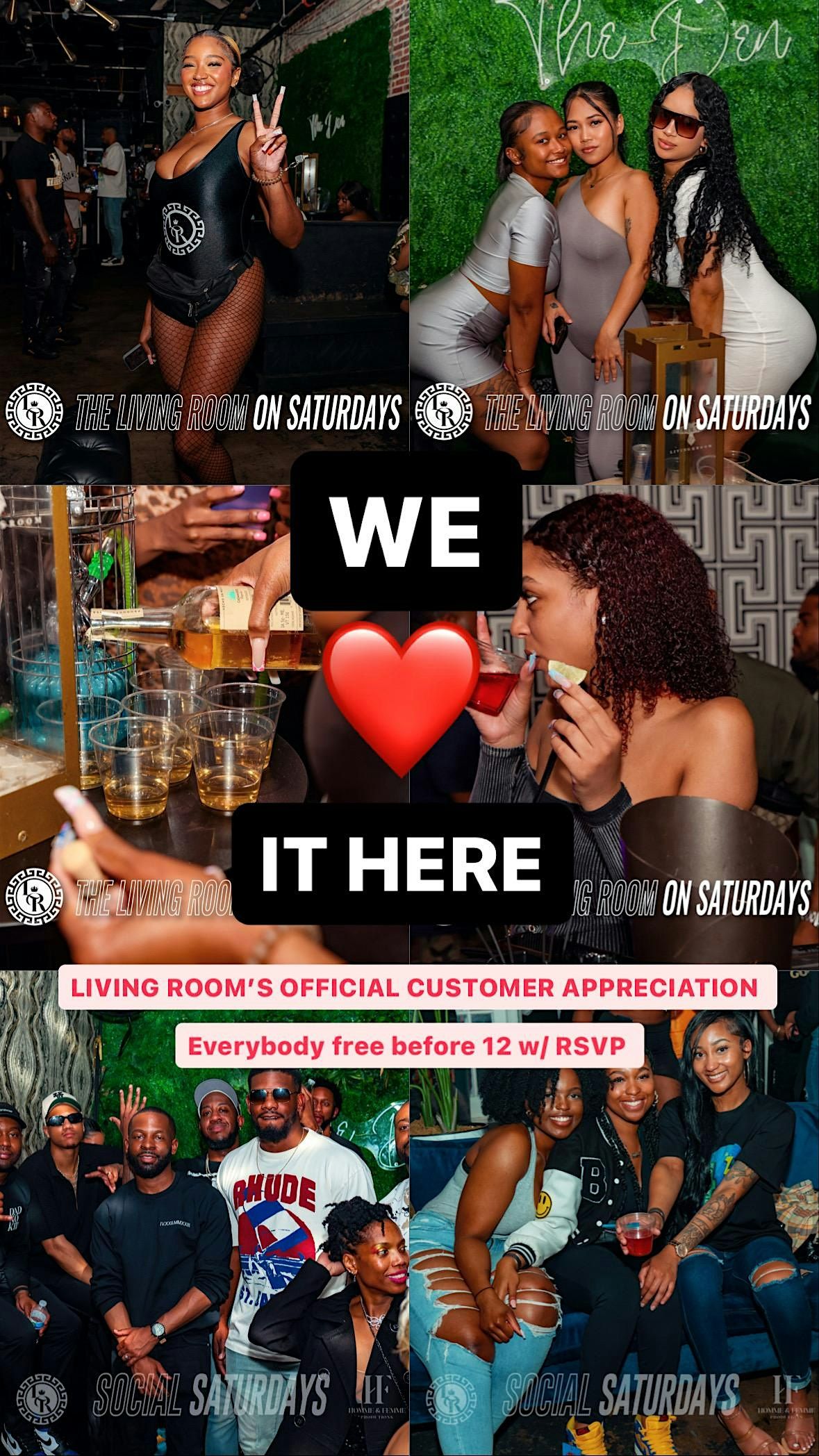 Social Saturdays Presents \u201cWe \u2764\ufe0f It here\u201d Customer Appreciation Nite 11.16