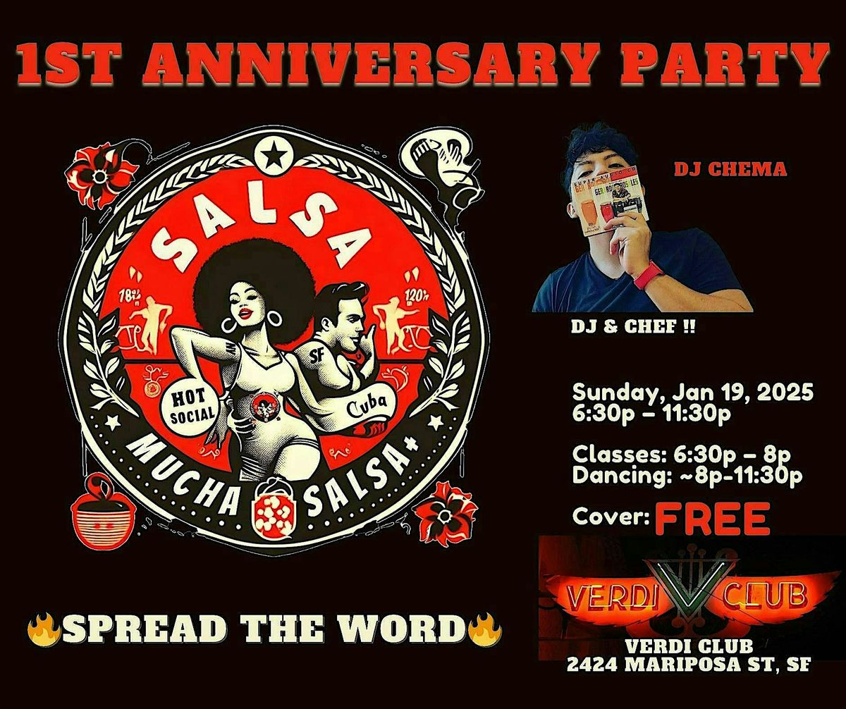 Mucha Salsa+ 1st Anniversary Party (FREE)