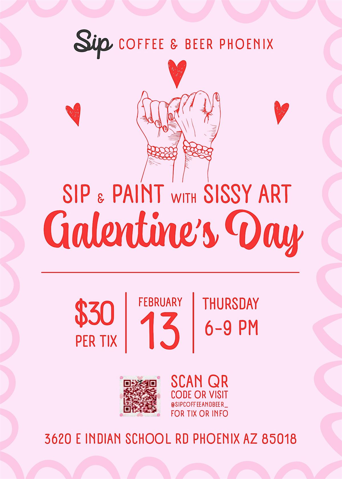 Galentine's Day Sip & Paint with Sissy Art