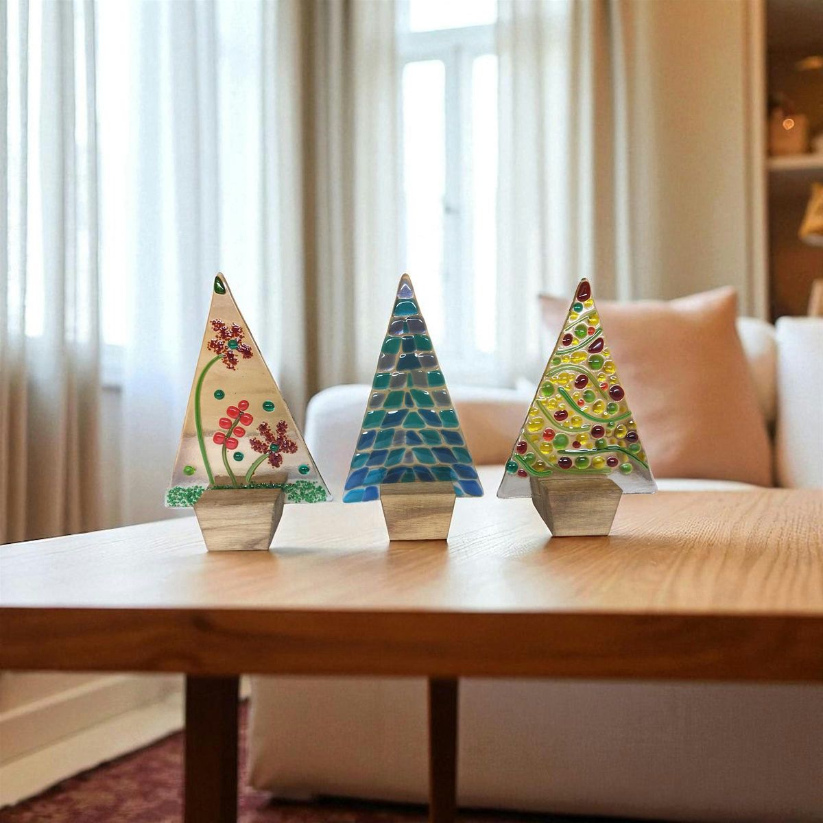 Glass Fusing Christmas trees or lanterns 10am