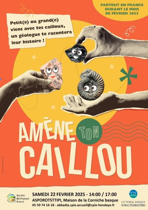 Am\u00e8ne ton caillou ! Petit(e) ou grand(e), viens avec tes cailloux, un g\u00e9ologue te racontera leur his