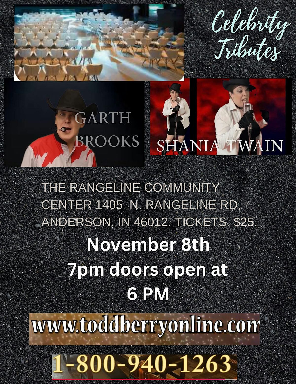 Garth Brooks and Shania Twain tribute Anderson, Indiana