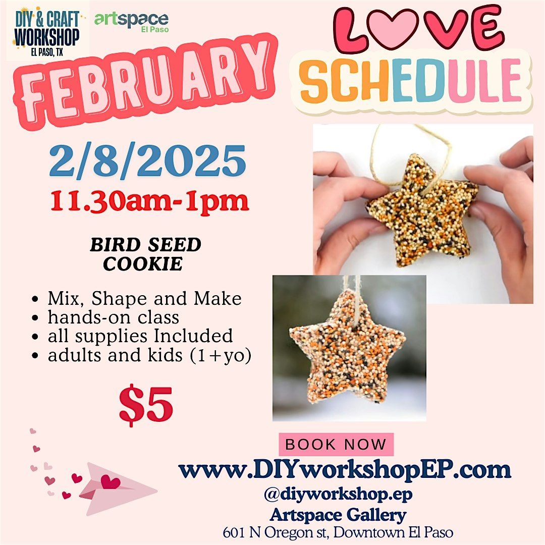 Bird Seed Cookie Class 02\/08\/2025 at 11.30am-1pm