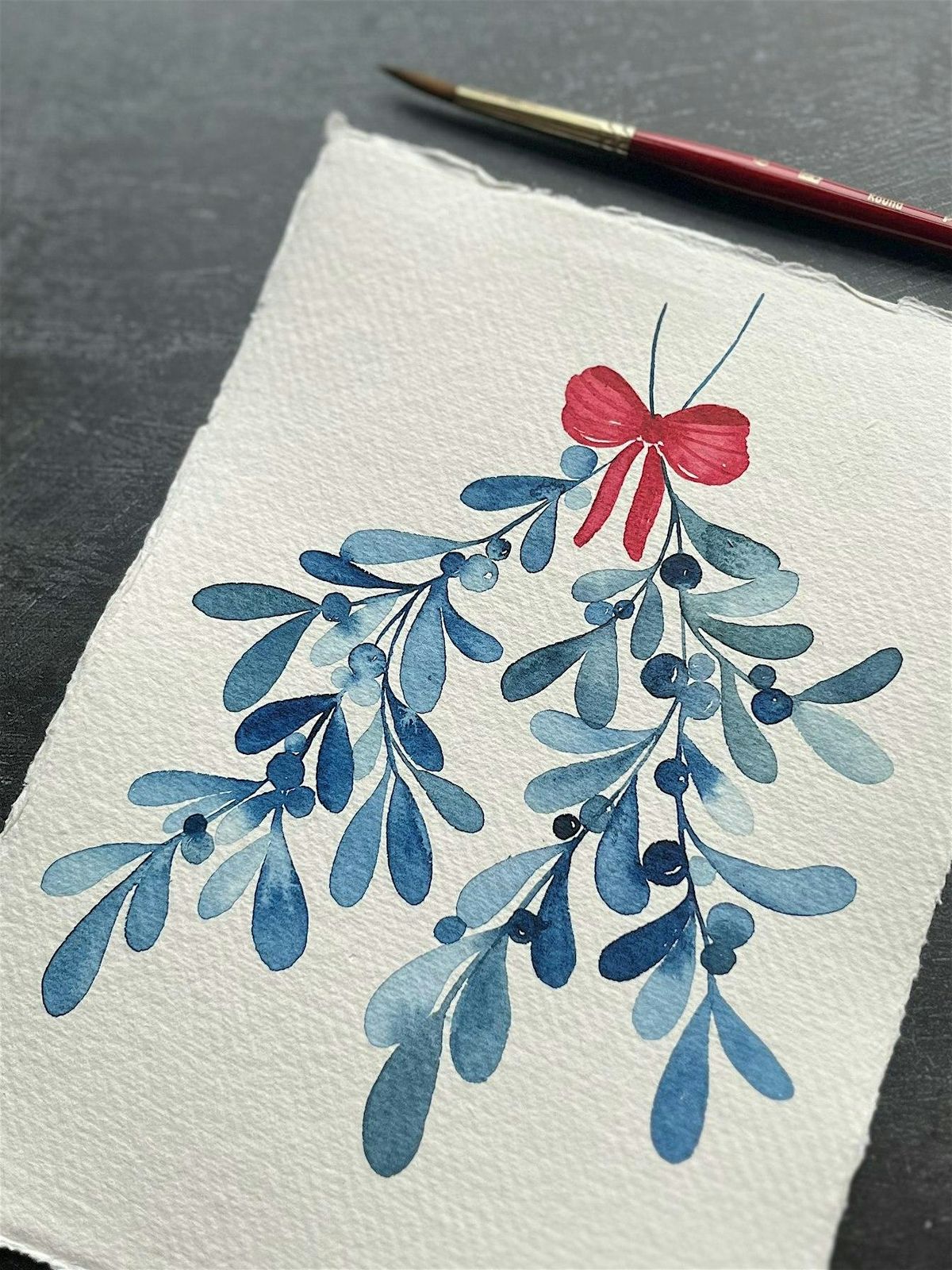 Blue Mistletoe Watercolour Workshop