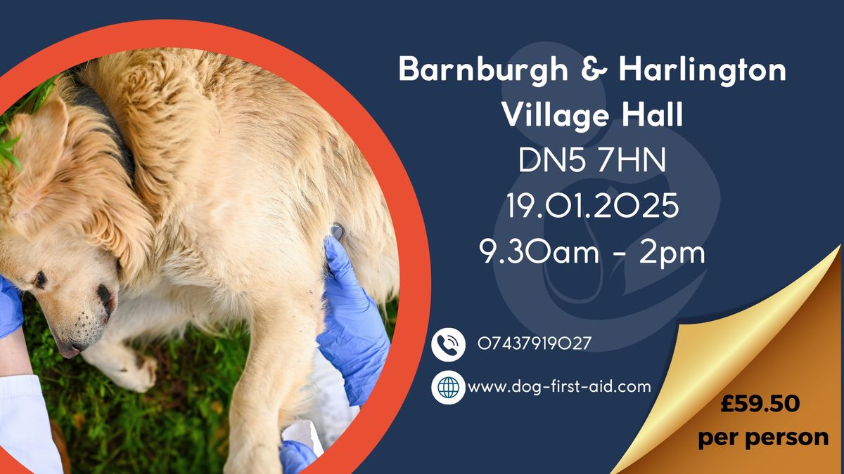 Dog First Aid and Health Awareness course, Barnburgh DN5 7HN 