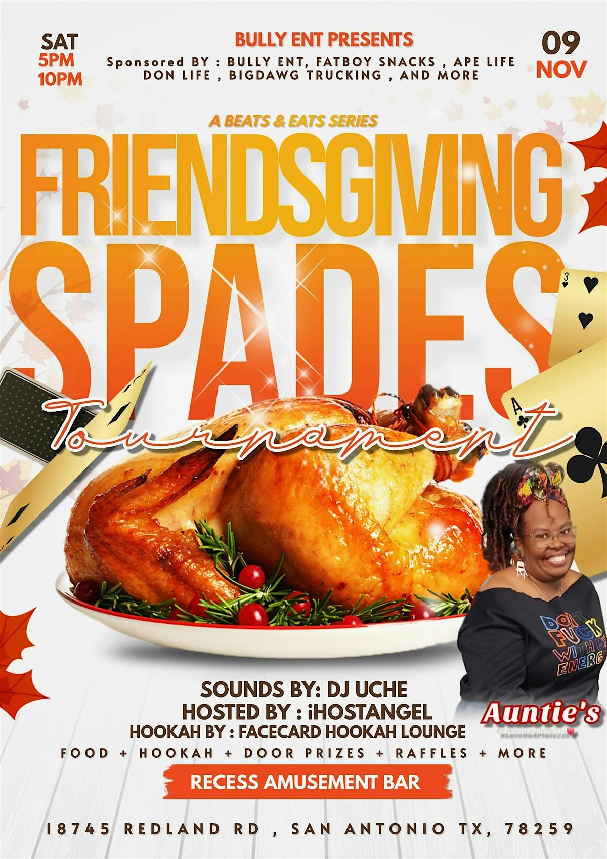 Bully ENT presents: Beats & Eats Friendsgiving '24 Spades Tournament