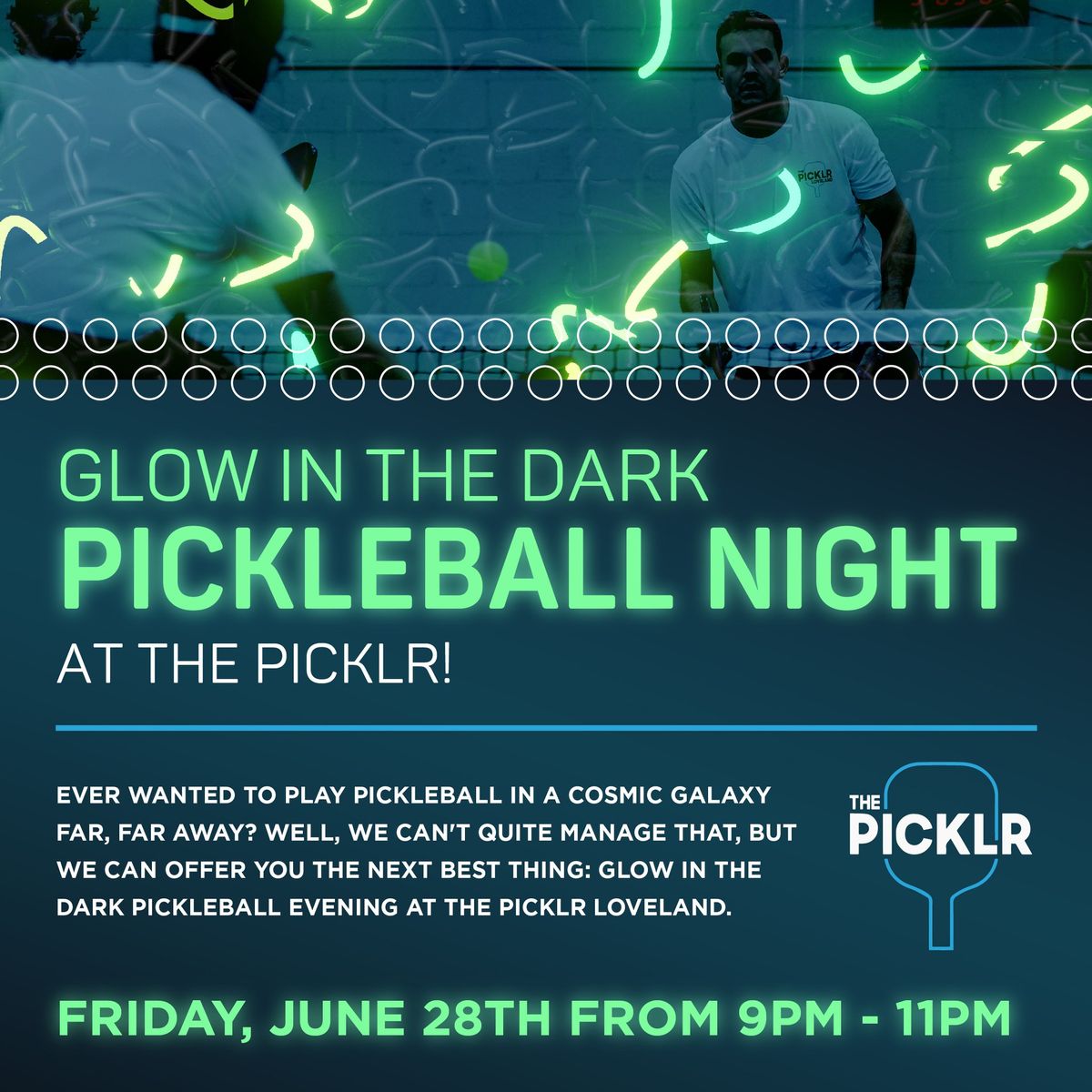 Glow-In-The-Dark Pickleball!