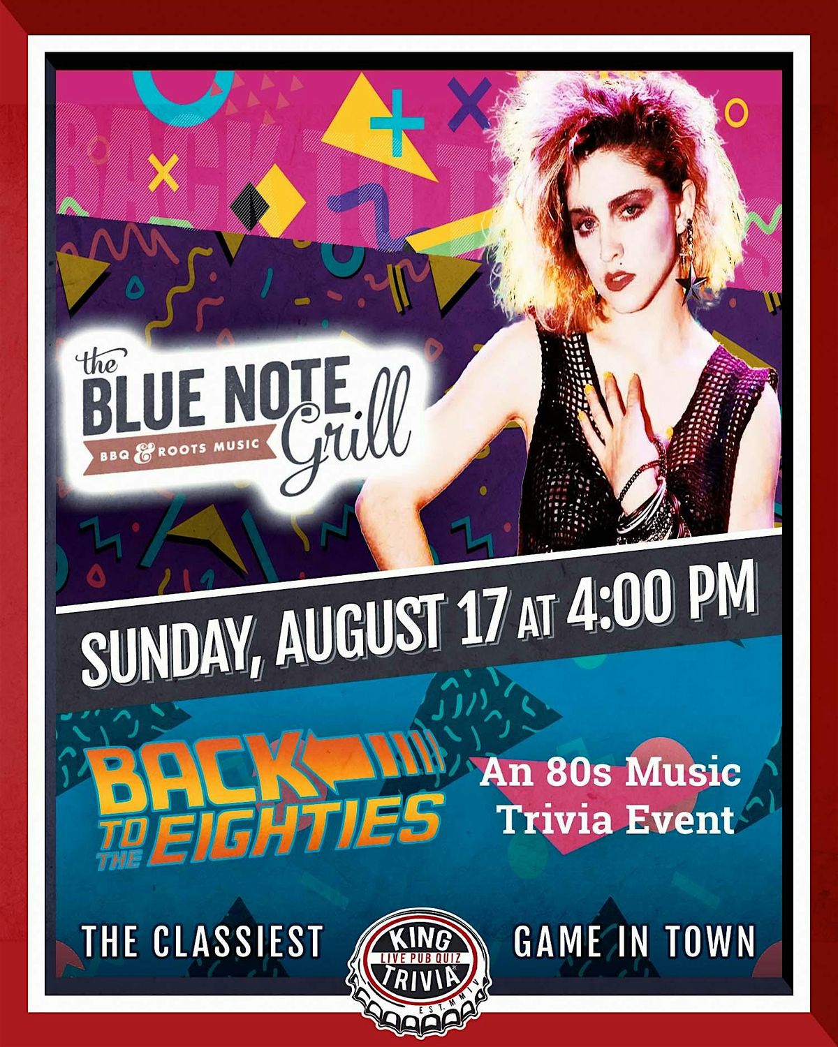 80's Music Trivia Night at The Blue Note Grill