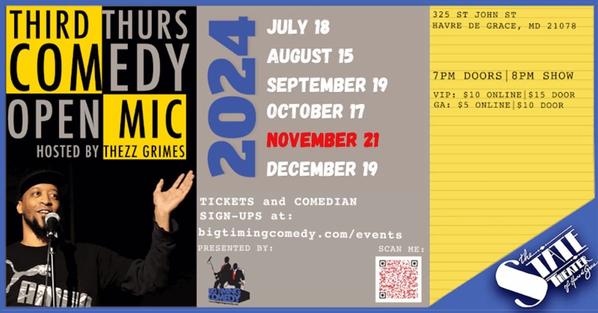 Comedy Open Mic Night - Presented by Big Timing Comedy