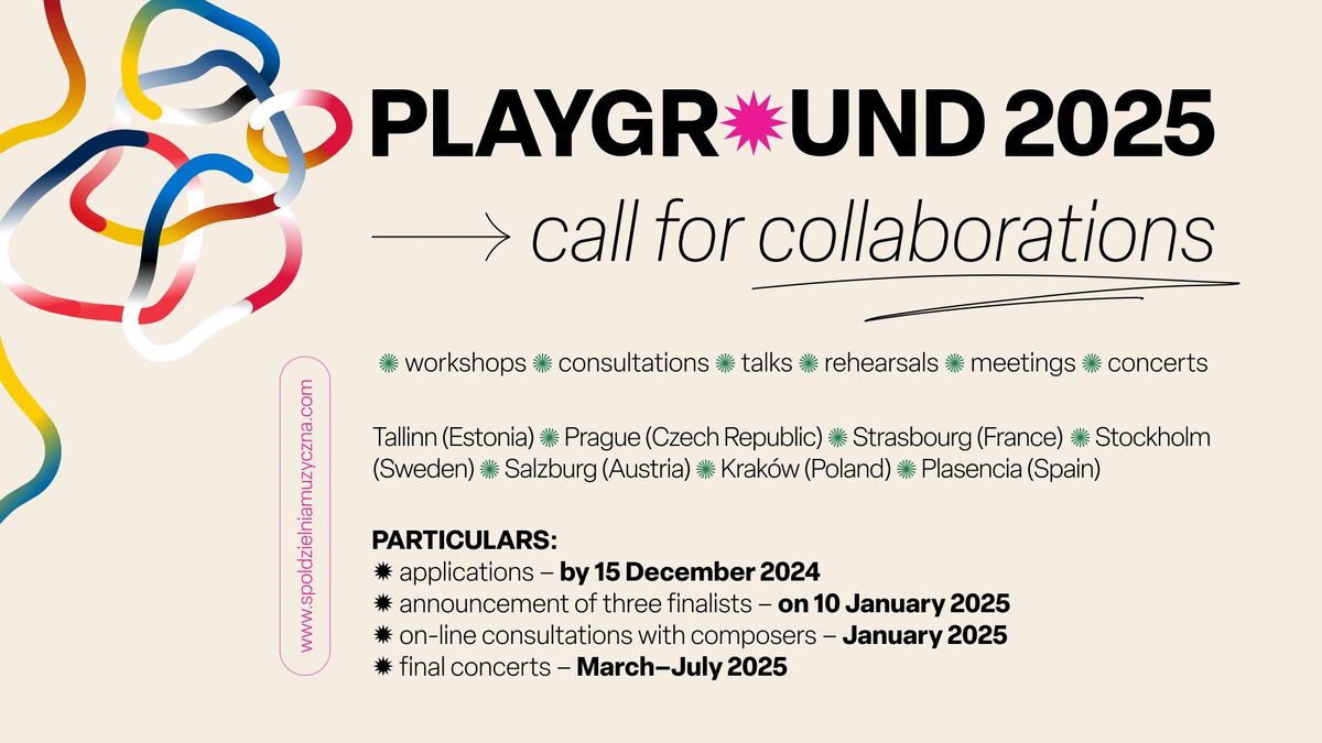 PLAYGROUND: call for collaborations