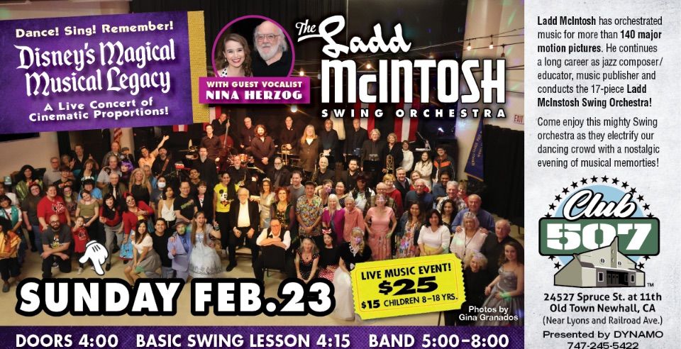 DISNEY Magical Musical Library w\/ Ladd McIntosh Swing Orchestra at CLUB 507