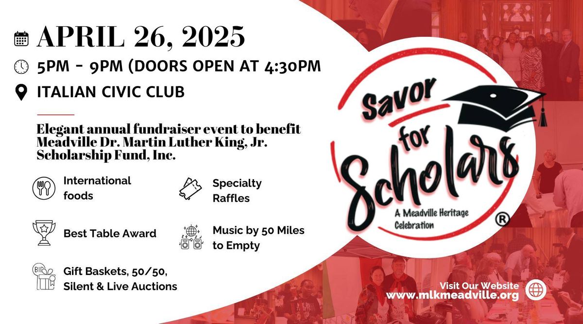 Savor for Scholars, a Meadville Heritage Celebration 2024