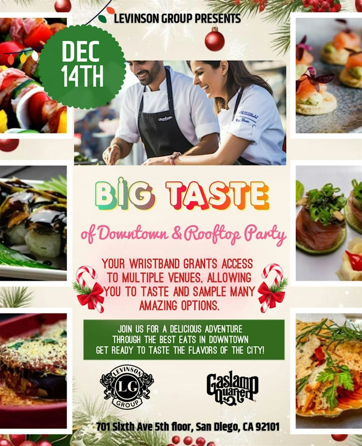 Big Taste of Downtown Food Tour with Rooftop Party!